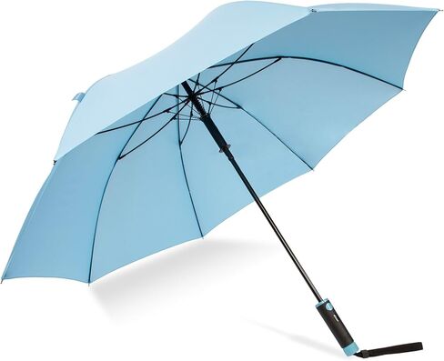 SHED RAIN مظلة Duo ذات الفتح التلقائي - كما نشاهد في Shark Tank - قوس 54 بوصة - زر سهل الاستخدام (+) يطلق المقبض الثاني - حماية من أشعة الشمس بعامل حماية من أشعة الشمس 50+ in Kuwait