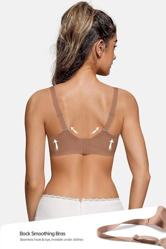 Vertvie Bras for Women Wireless Comfortable Push Up Bra Scalloped Seamless Full Coverage No Underwire Supportive T Shirt Bras in Saudi Arabia