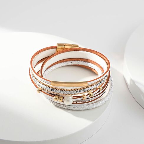 أساور تيانتيان طويلة للنساء Pulseras Para Mujer متعدد الطبقات الكفة الإسورة أساور للنساء مجوهرات بوهو للنساء أساور جلدية قابلة للتكديس للنساء هدايا عصرية للنساء in Saudi Arabia