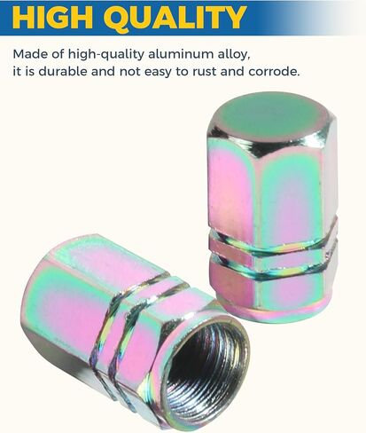 Tire Valve Caps,Car Accessories Valve Stem Caps,Aluminum Alloy Valve Stem Covers, Valve Stem Covers for Car Tires,Valve Stem Caps for Cars,Tire Caps for Cars,SUVs, Motorcycles,Etc (Gold) in Saudi Arabia