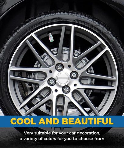 Tire Valve Caps,Car Accessories Valve Stem Caps,Aluminum Alloy Valve Stem Covers, Valve Stem Covers for Car Tires,Valve Stem Caps for Cars,Tire Caps for Cars,SUVs, Motorcycles,Etc (Gold) in Saudi Arabia