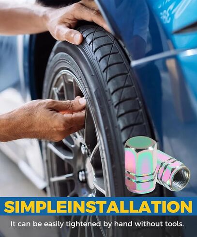 Tire Valve Caps,Car Accessories Valve Stem Caps,Aluminum Alloy Valve Stem Covers, Valve Stem Covers for Car Tires,Valve Stem Caps for Cars,Tire Caps for Cars,SUVs, Motorcycles,Etc (Gold) in Saudi Arabia
