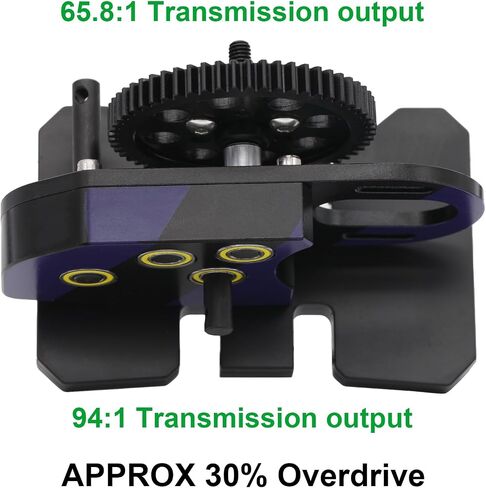 AMK 1/10 Transmission, 2Low Differential Gearbox with Skid Plate SCX10 Transmission for LCG Chassis Kit 1/10 RC Crawler Axial SCX10 II DIY LCG Chassis SCX10 Upgrades (Purple & Black) in Saudi Arabia