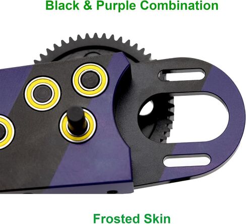 AMK 1/10 Transmission, 2Low Differential Gearbox with Skid Plate SCX10 Transmission for LCG Chassis Kit 1/10 RC Crawler Axial SCX10 II DIY LCG Chassis SCX10 Upgrades (Purple & Black) in Saudi Arabia