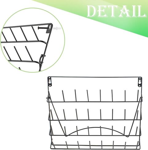 حامل خيط مثبت على الحائط على سطح الطاولة، 28 بكرة خيط منظم بكرات معدنية لخيوط الخياطة، حامل خيط تخزين خيط الخياطة لخياطة اللحف وخيوط الخياطة باللون الأسود in Kuwait