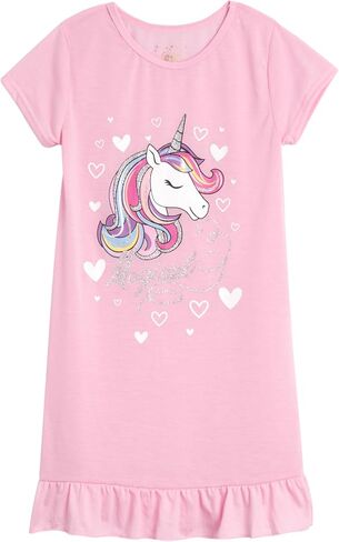 Sweet & Sassy Girls' Pajamas - 2 Pack Sleep Shirt Nightgown Pajamas (Size: 4-14) in Saudi Arabia
