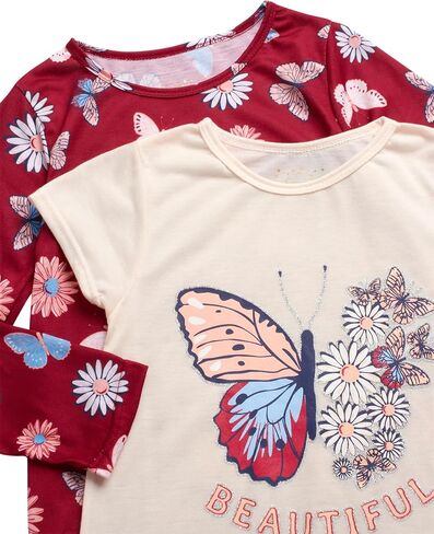 Sweet & Sassy Girls' Pajamas - 2 Pack Sleep Shirt Nightgown Pajamas (Size: 4-14) in Saudi Arabia