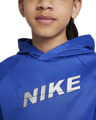 هودي التدريب الجرافيكي للأطفال الصغار من Nike (كبير، Game Royal/Blue Void) in Saudi Arabia