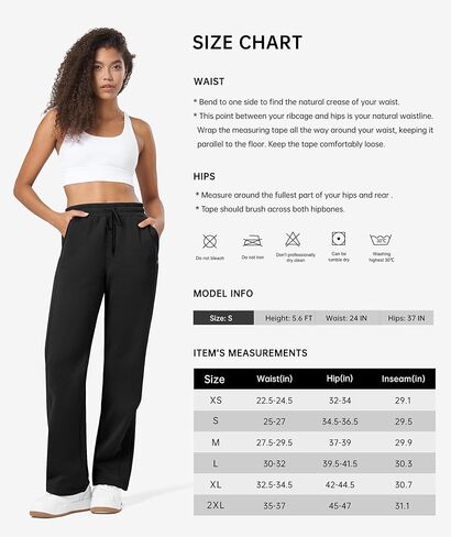 سروال رياضي نسائي من Willit مبطن بالصوف سروال رياضي من القطن مستقيم الساق للشتاء والجري غير رسمي لجيوب صالة اليوغا والتمرين 30 بوصة in Kuwait