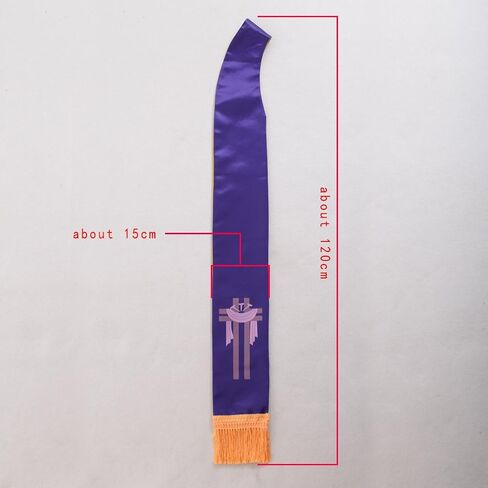 BLESSUME Church Priest Reversible Stole Clergy Mass Stole with Tassels in Saudi Arabia