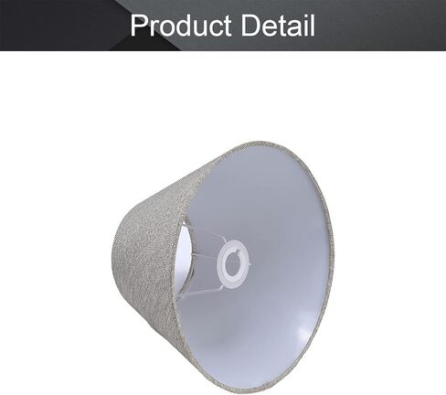 غطاء مصباح، غطاء مصباح أرضي من القماش لنمط E27 Base UNO مع محول لنسيج قاعدة E14 مصنوع يدويًا (ذهبي القهوة) in Kuwait