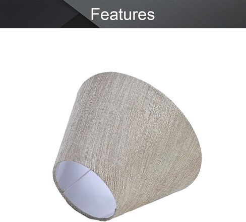 غطاء مصباح، غطاء مصباح أرضي من القماش لنمط E27 Base UNO مع محول لنسيج قاعدة E14 مصنوع يدويًا (ذهبي القهوة) in Kuwait