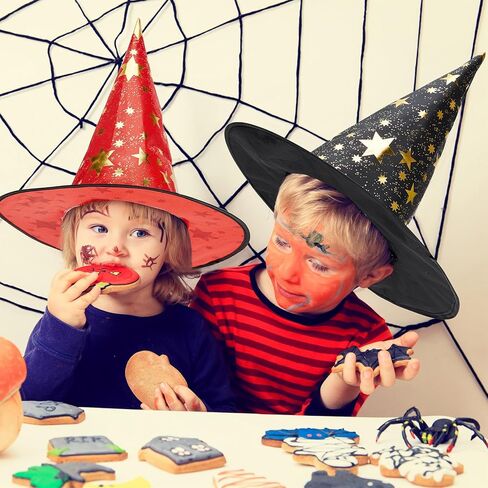 Century Star Kids Witch Hat Star Printing Wizard Hat for Boys Girls Halloween Hat Cosplay Party Decorations in Saudi Arabia