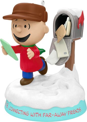 Hallmark Keepsake Christmas Ornament 2024, The Peanuts Gang Waiting Game With Light and Motion, Gifts for Peanuts Fans in Saudi Arabia