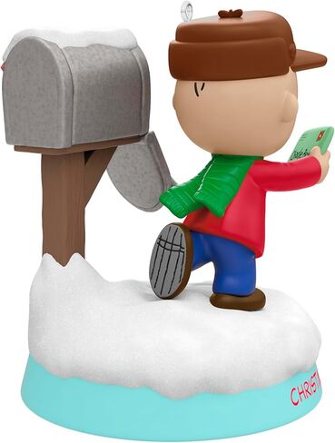 Hallmark Keepsake Christmas Ornament 2024, The Peanuts Gang Waiting Game With Light and Motion, Gifts for Peanuts Fans in Saudi Arabia