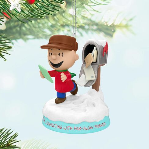 Hallmark Keepsake Christmas Ornament 2024, The Peanuts Gang Waiting Game With Light and Motion, Gifts for Peanuts Fans in Saudi Arabia