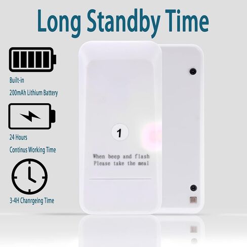 Restaurant Pager System 16 Coasters Max 98 Pager Wireless Paging Queuing Calling System350-500m with Vibration, Flashing and Buzzer for Restaurants/Hotels/Food Trucks/Cafe Shops/Clinics in Kuwait