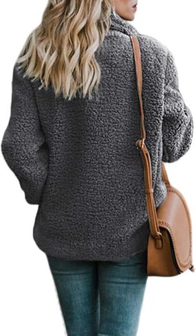 Dokotoo Womens 2024 Winter Fleece Teddy Bear Sherpa Jacket Coats with Pockets in Saudi Arabia