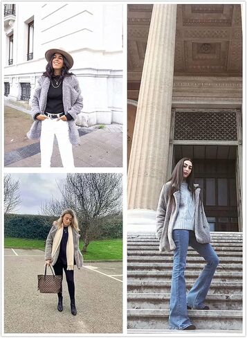 Dokotoo Womens 2024 Winter Fleece Teddy Bear Sherpa Jacket Coats with Pockets in Saudi Arabia
