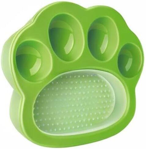 وعاء تغذية بطيء صغير من بيت دريم هاوس وبساط لعق قابل للفصل للحيوانات الأليفة الصغيرة والقطط والكلاب - طبق تغذية مصمم بمخالب مع وسادة لعق قابلة للتبديل in Kuwait