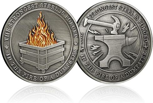 CHURYUML Dumpster Fire Coin ميدالية مرحة لتقدير الموظفين، هدايا هدية لزملاء العمل، هدايا مكتبية مضحكة للرجال والنساء، زملاء العمل، هدايا ملهمة لديكور المكتب in Kuwait