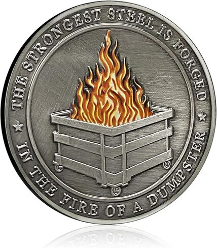 CHURYUML Dumpster Fire Coin ميدالية مرحة لتقدير الموظفين، هدايا هدية لزملاء العمل، هدايا مكتبية مضحكة للرجال والنساء، زملاء العمل، هدايا ملهمة لديكور المكتب in Kuwait