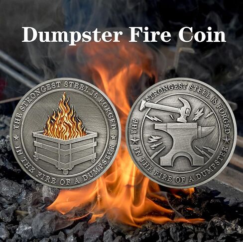 CHURYUML Dumpster Fire Coin ميدالية مرحة لتقدير الموظفين، هدايا هدية لزملاء العمل، هدايا مكتبية مضحكة للرجال والنساء، زملاء العمل، هدايا ملهمة لديكور المكتب in Kuwait