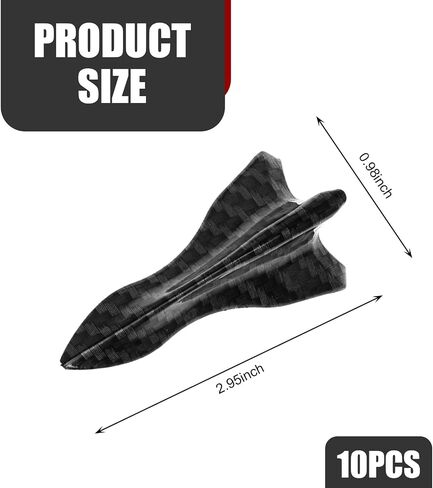 10 PCS Car Diffuser Shark Fin Set, Waterproof Durable Vehicle Roof Spoiler Wing, Universal Automotive Bumper Exterior Accessories Replacement for Most Cars (Black) in Saudi Arabia