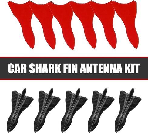 10 PCS Car Diffuser Shark Fin Set, Waterproof Durable Vehicle Roof Spoiler Wing, Universal Automotive Bumper Exterior Accessories Replacement for Most Cars (Black) in Saudi Arabia