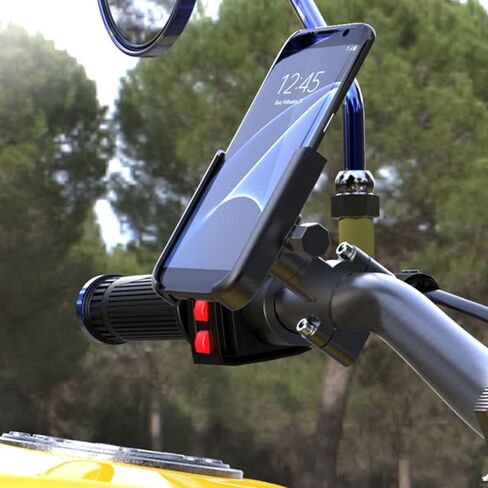Windance دراجة نارية حامل الهاتف سبائك الألومنيوم دعم الهاتف، دراجة المقود الهاتف الخليوي المشبك in Kuwait