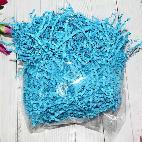 Zankubom 1 LB Light Gray Crinkle Cut Paper Shred Filler Great for Gift Wrapping, Light Gray Basket Fillers, Birthday, Gift Wrapping, Anniversary, Halloween Christmas Party Decor Filling Supplies in Kuwait