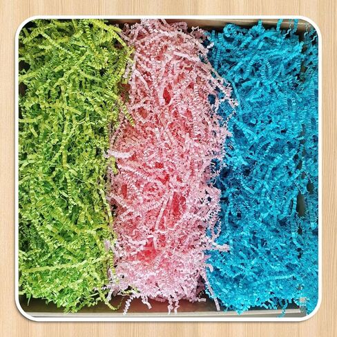 Zankubom 1 LB Light Gray Crinkle Cut Paper Shred Filler Great for Gift Wrapping, Light Gray Basket Fillers, Birthday, Gift Wrapping, Anniversary, Halloween Christmas Party Decor Filling Supplies in Kuwait