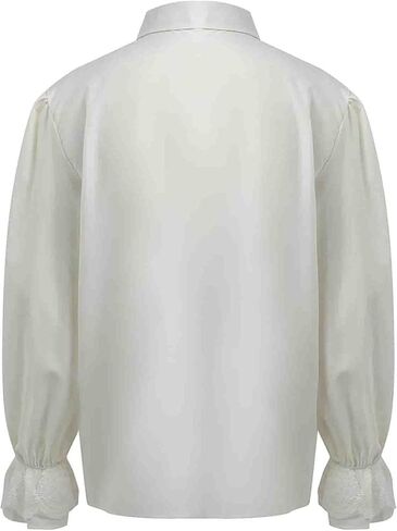 قميص قرصان رجالي مصاص دماء عصر النهضة الفيكتوري Steampunk من القرون الوسطى للهالوين قميص مكشكش زي علوي in Kuwait