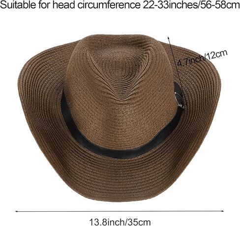 قبعات رعاة البقر من القش للجنسين من choyaxo مع نظارات شمسية مجموعة زي رعاة البقر الغربي بما في ذلك قبعة رعاة البقر والنظارات الشمسية زي رعاة البقر للهالوين والحفلات والشاطئ in Kuwait