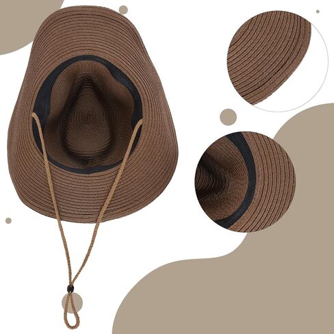 قبعات رعاة البقر من القش للجنسين من choyaxo مع نظارات شمسية مجموعة زي رعاة البقر الغربي بما في ذلك قبعة رعاة البقر والنظارات الشمسية زي رعاة البقر للهالوين والحفلات والشاطئ in Kuwait