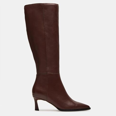 MICIFA Knee High Boots Leather Tall Boots for Women Stiletto Kitten Heeled Boot Pointed Toe Side Zipper Dress Boot in Saudi Arabia