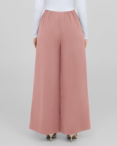 BTFBM Women's Elegant Flowy Dress Pants Front Pleated High Waisted Casual Wide Leg Loose Palazzo Trousers with Pockets in Kuwait
