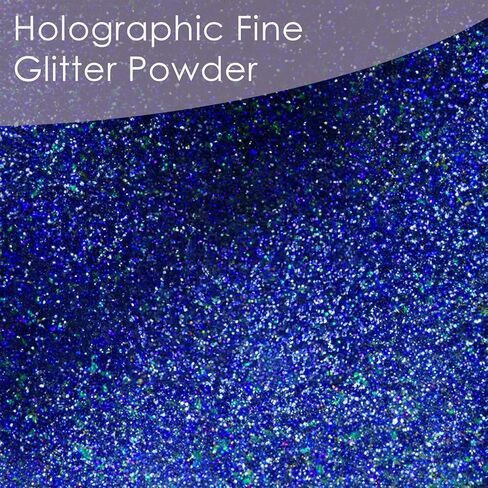 Craft And Party, Holographic Glitter, 6.35oz Silver Glitter, Holographic Fine Glitter, Glitter Powder for Craft, Hair, Nail and Body. in Kuwait