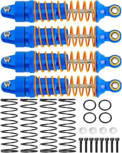 Alloy Front Rear RC Shocks Absorber Upgrades Part for 1/18 LaTrax Teton/LaTrax Desert Prerunner,Aluminum 4PCS RC Absorber Shocks,Titanium in Kuwait