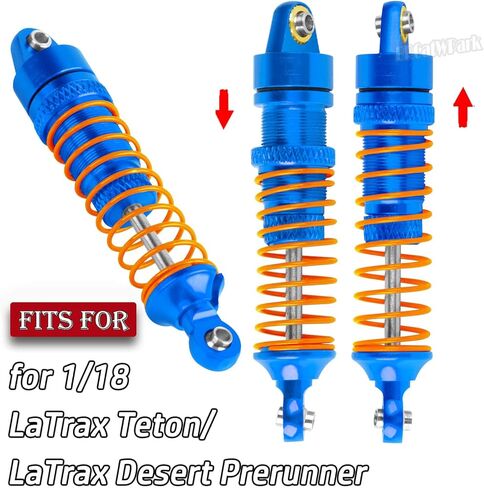 Alloy Front Rear RC Shocks Absorber Upgrades Part for 1/18 LaTrax Teton/LaTrax Desert Prerunner,Aluminum 4PCS RC Absorber Shocks,Titanium in Kuwait