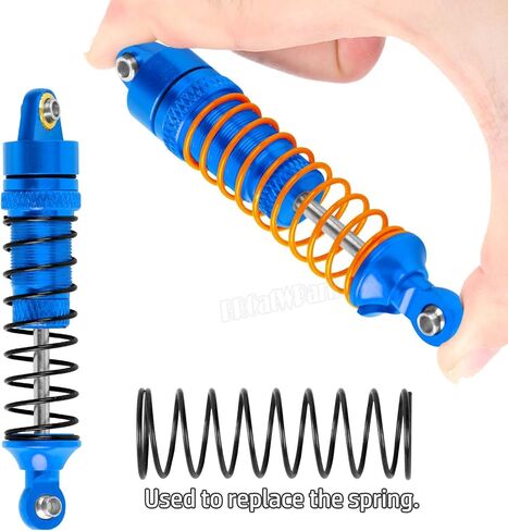 Alloy Front Rear RC Shocks Absorber Upgrades Part for 1/18 LaTrax Teton/LaTrax Desert Prerunner,Aluminum 4PCS RC Absorber Shocks,Titanium in Kuwait