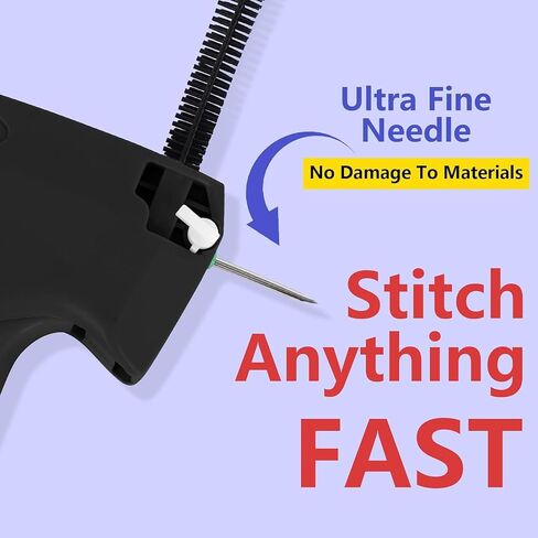Fine Stitch Gun for Clothes, Stitchy Quick Clothing Fixer, Clothing Stitch Gun, Quilt Tacking Gun, Stitch Gun, Tagging Stitch Tool for Clothing with 6 Fine Needles & 1000 Pcs Fasteners (Pink) in Saudi Arabia