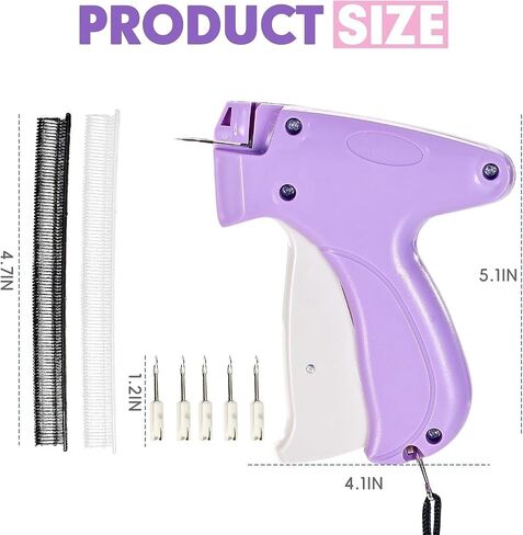 Fine Stitch Gun for Clothes, Stitchy Quick Clothing Fixer, Clothing Stitch Gun, Quilt Tacking Gun, Stitch Gun, Tagging Stitch Tool for Clothing with 6 Fine Needles & 1000 Pcs Fasteners (Pink) in Saudi Arabia