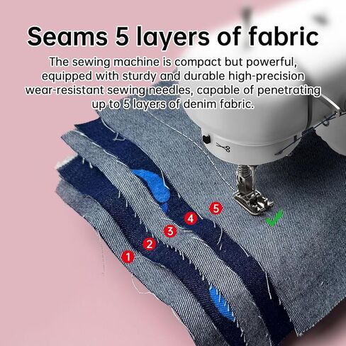 ويفر III: اجعل الأحلام تتحقق، ماكينة خياطة للمبتدئين، مجموعات ماكينة خياطة، مع أضواء، دواسات قدم، وضعين للطاقة، مقبض عكسي (أبيض كبير) in Kuwait