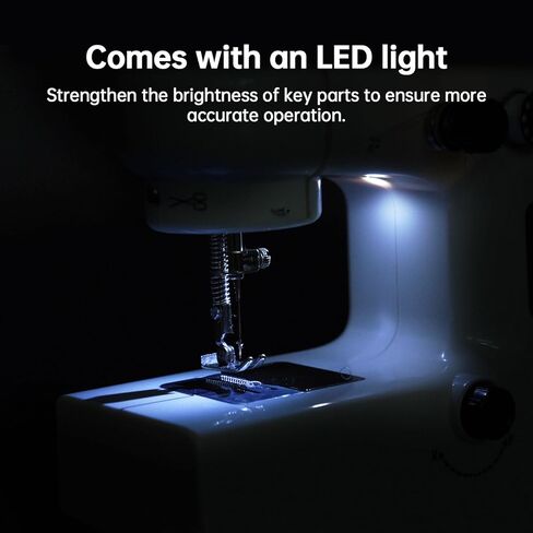 ويفر III: اجعل الأحلام تتحقق، ماكينة خياطة للمبتدئين، مجموعات ماكينة خياطة، مع أضواء، دواسات قدم، وضعين للطاقة، مقبض عكسي (أبيض كبير) in Kuwait