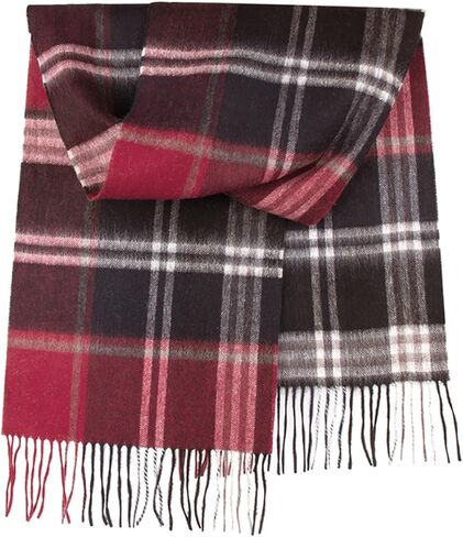 100% Lambswool Scarf - Plaid Tartan Check Soft Warm Scarf, Gift for Women and Men in Saudi Arabia