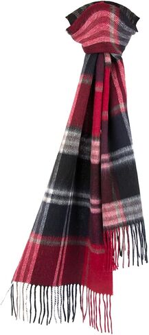 100% Lambswool Scarf - Plaid Tartan Check Soft Warm Scarf, Gift for Women and Men in Saudi Arabia