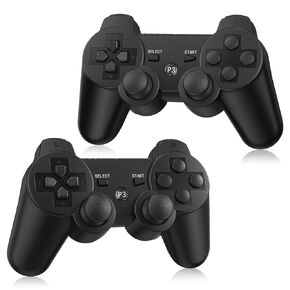 وحدة تحكم PS3، وحدة تحكم PS3 لاسلكية، 2 حزمة، بطارية مدمجة بسعة كبيرة 800 مللي أمبير في الساعة، مع كابلين USB، بديل مثالي لوحدة تحكم Sony Playstation 3، نمط جرافيتي