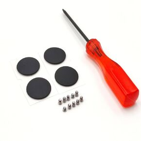 4 Pack A1425 A1502 A1398 Rubber Feet 10pcs Repair Replacement Screw 1pcs Dedicated Screwdriver Compatible for MacBook Pro Retina A1425 A1502 A1398 13" 15" Bottom Case