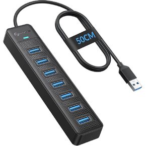 PHIXERO 7 Port USB Hub, 3.3FT/1M Long Cable USB 3.0 Hub Multi USB Port Hub USB Multiport Adapter USB Extension Hub USB Splitter USB Hub for PC, Compatible with All USB 3.0/2.0/1.1 Device in Kuwait
